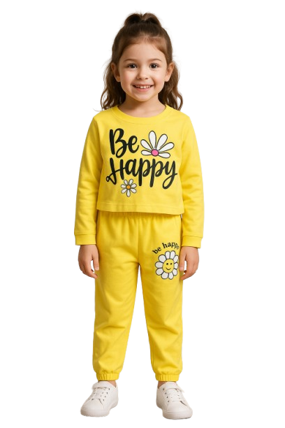 Girls Yellow Top and Bottom Set