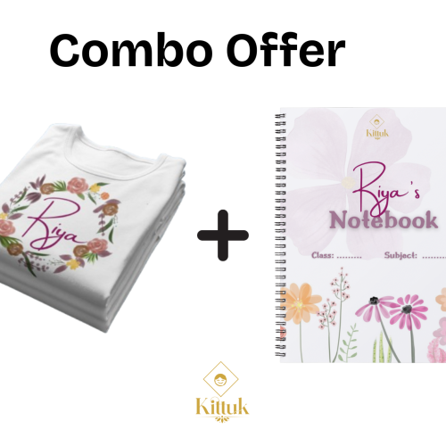 Personalized T-shirt with Notebook for Kids