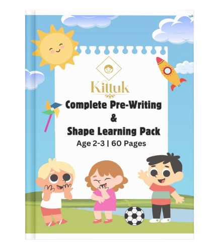 Instant Digital Pdf Pre-Writing Practice Workbook for Kids | 2-3 Years