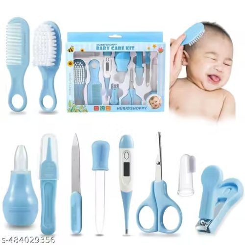 Grooming Kit for Babies | Blue | Original Digital Thermometer | 10 Pcs Set | 0-12 Months
