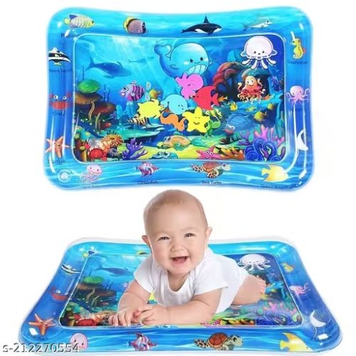 Baby Kids Water Play Mat Toys Inflatable Tummy Time Leakproof Water Play Mat, Fun Activity Play Center Indoor and Outdoor Water Play Mat for Baby Random Design